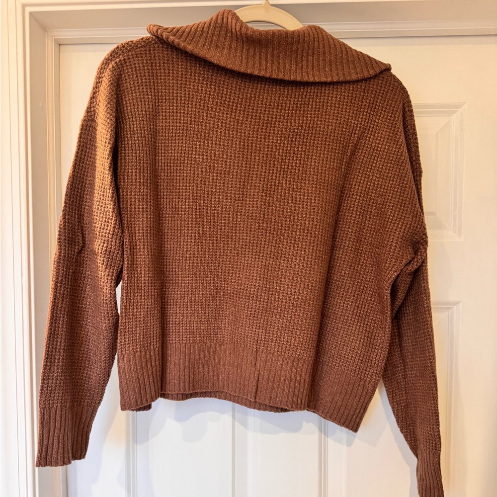 SOLD: William Rast Chestnut Brown Cowl Neck Sweater - Picture 2 of 3
